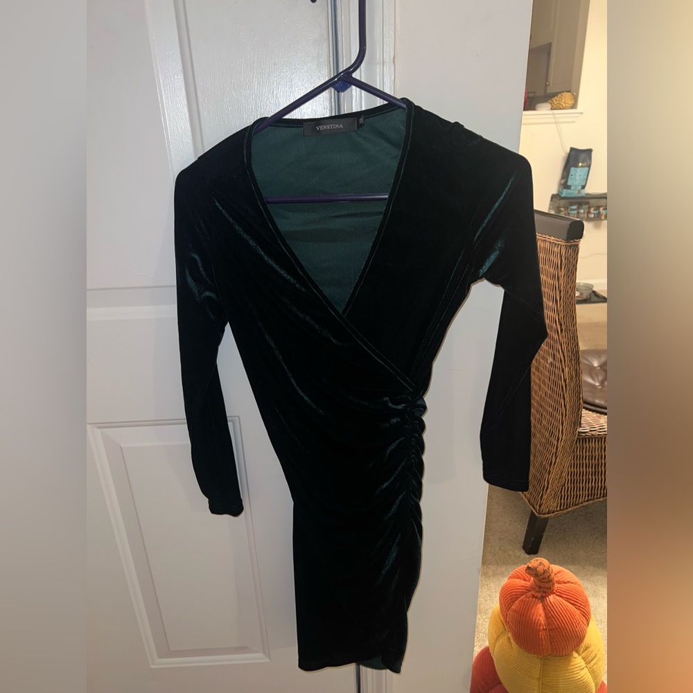 VENSTINA, women’s extra small green bodycon dress